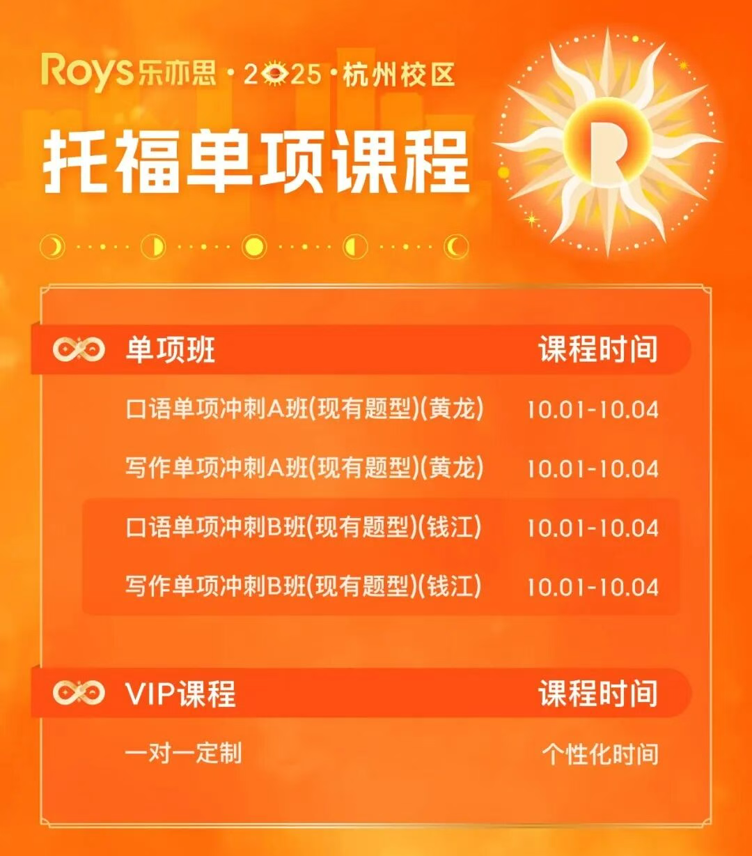 乐亦思托福国庆巅峰班来袭！助力斩获110+高分!