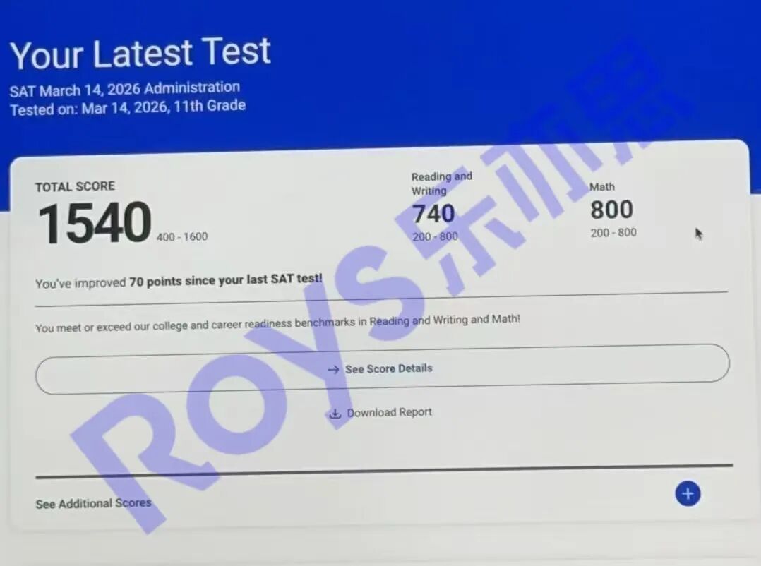从1370到1540,她用一个月把SAT从瓶颈直接突破 从1370到1540,她用一个月把SAT从瓶颈直接突破